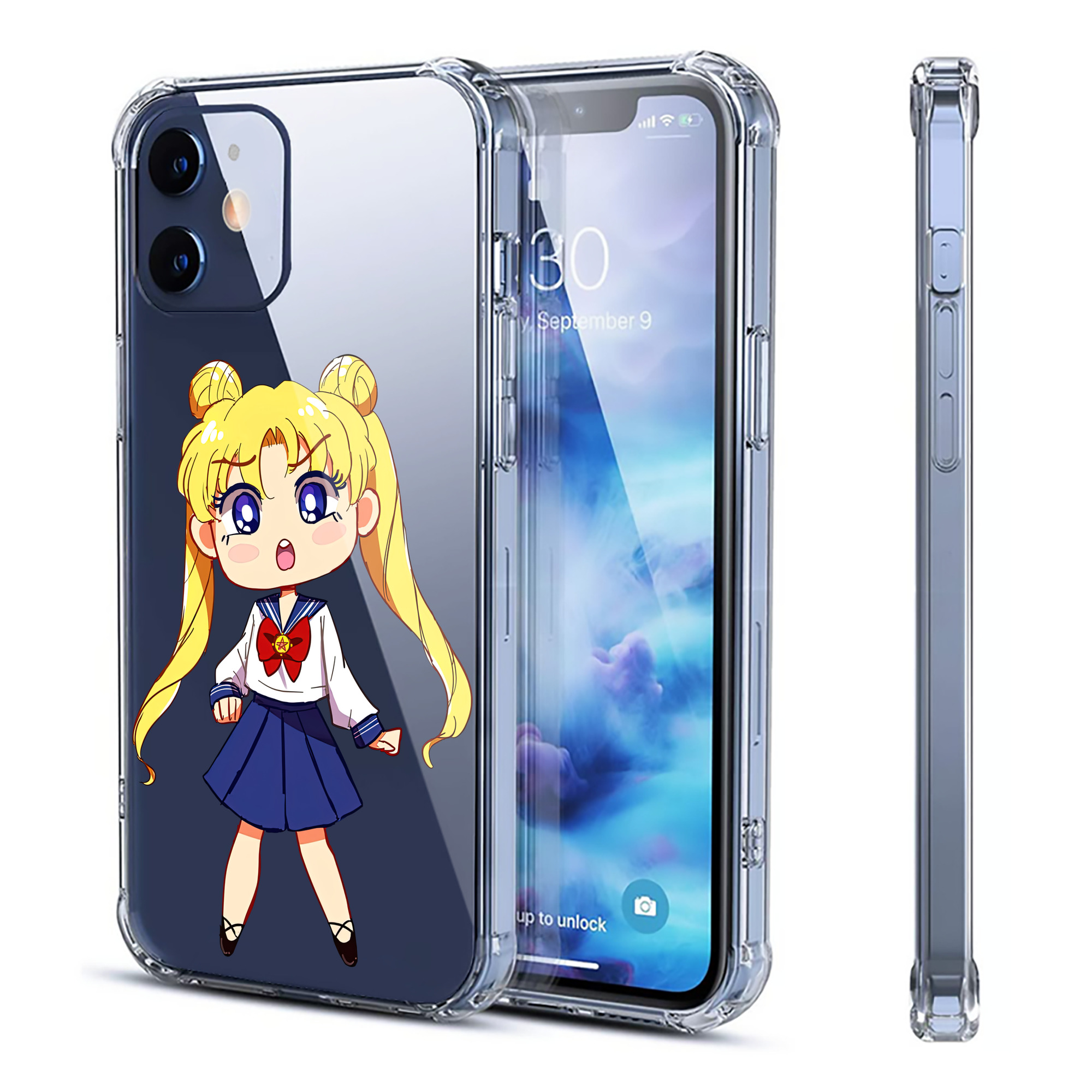 （画像用） 美少女戦士セーラームーン 愛野 美奈子 あいの みなこ Sailor Moon Aino Minako 【iPhone 12シリーズ対応】透明スマホケース（クリアソフトケース）